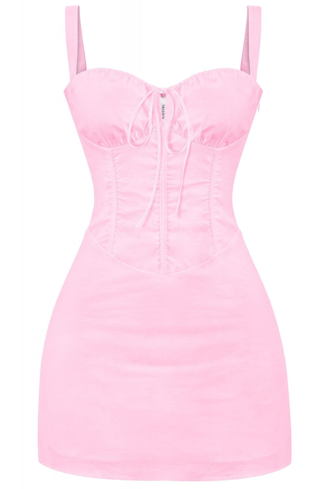 Cassandra Mini Dress Pink Dresses Tresser 