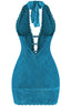 Racy Lacey Dress Teal - Style Delivers