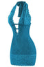 Racy Lacey Dress Teal - Style Delivers