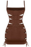 Klymaxxx Mini Dress Brown - Style Delivers