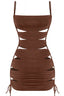 Klymaxxx Mini Dress Brown - Style Delivers