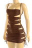 Klymaxxx Mini Dress Brown - Style Delivers