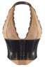 She's Spicy Irridescent Vinyl P/U Halter Top Black - Style Delivers