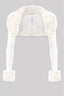 Fancy Faux Fur Bolero Cardigan Off White - Style Delivers