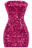Afterglow Chic Sequin Mini Dress Magenta Dresses Tresser