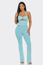 Pop Flex Striped Two Piece Set Aqua - Style Delivers