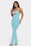 Pop Flex Striped Two Piece Set Aqua - Style Delivers