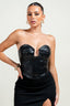 Play Around P/U Corset Black Tops Privy