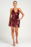 Shanina Sequin Mini Dress Dark Cherry Dresses Privy