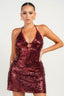 Shanina Sequin Mini Dress Dark Cherry Dresses Privy