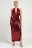Rayna Sequin Maxi Dress Dark Cherry Dresses Privy