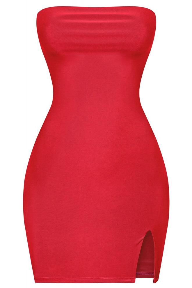 We Be Clubbin Strapless Mini Dress Red - Style Delivers