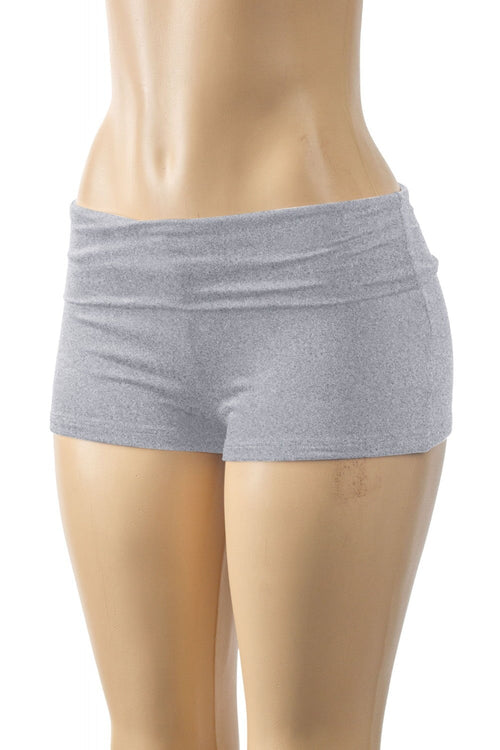 Savina Low Rise Fold Over Shorts Heather Grey - Style Delivers