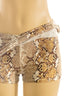 Low Waisted Snake Print Mini Skort Bottoms Tresser