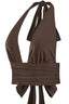 Addison Halter Top Brown - Style Delivers