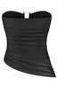 Tiffany Strapless Ruched Top Black - Style Delivers