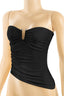 Tiffany Strapless Ruched Top Black - Style Delivers