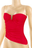Tiffany Strapless Ruched Top Red - Style Delivers