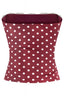 Polka Dot Two Piece Set Burgundy Sets Tresser