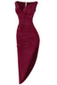 Zorina Asymmetrical Maxi Dress Burgundy Dresses Tresser