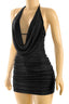 Bebe Glitter Bodycon Mini Dress Black Dresses Tresser