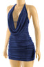 Bebe Glitter Bodycon Mini Dress Navy Dresses Tresser