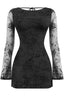 Veruca Velvet Mini Dress Black Dresses Tresser
