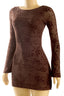 Veruca Velvet Mini Dress Brown Dresses Tresser