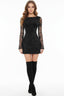 Veruca Velvet Mini Dress Black Dresses Tresser