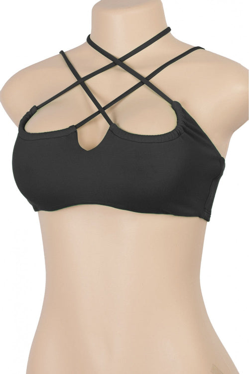 Monte Carlo Crop Top Black (Matching Set) - Style Delivers