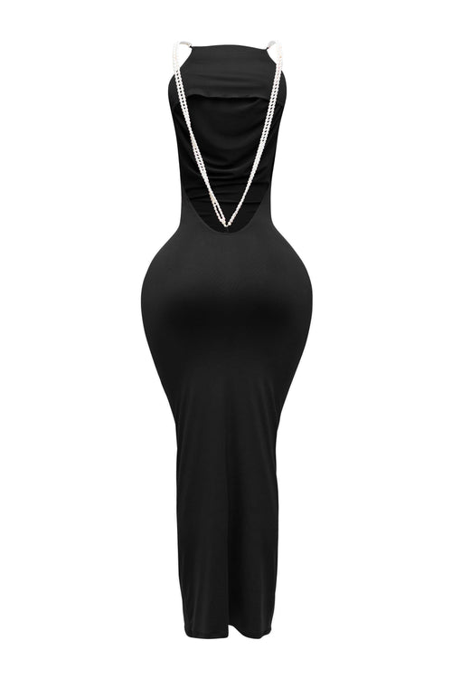 Lady Pearl Maxi Dress Black - Style Delivers