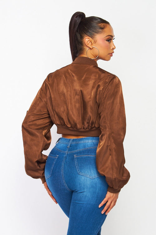 Act Bad Cargo Bomber Jacket Brown - Style Delivers