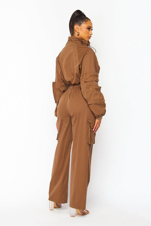 Harlequin Two Piece Cargo Set Brown - Style Delivers