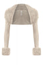 Fancy Faux Fur Cropped Bolero Taupe - Style Delivers