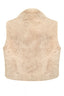 Faux Fur Shearling Cropped Vest Beige - Style Delivers