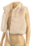 Faux Fur Shearling Cropped Vest Beige - Style Delivers