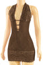 Racy Lacey Dress Brown - Style Delivers