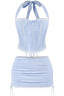 Sweet Home Alabama Gingham Two Piece Set Light Blue - Style Delivers