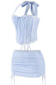 Sweet Home Alabama Gingham Two Piece Set Light Blue - Style Delivers