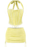 Sweet Home Alabama Gingham Two Piece Set Light Yellow - Style Delivers