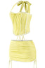 Sweet Home Alabama Gingham Two Piece Set Light Yellow - Style Delivers