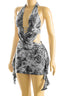 Snake Charmer Mesh Mini Dress White - Style Delivers