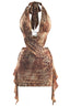 Snake Mesh Mini Dress Brown - Style Delivers