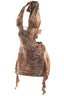 Snake Mesh Mini Dress Brown - Style Delivers