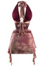 Snake Charmer Mesh Mini Dress Burgundy Dresses Tresser 