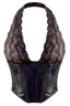 She's Spicy Irridescent Vinyl P/U Halter Top Black - Style Delivers