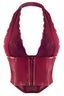 She's Spicy Vinyl P/U Halter Top Burgundy - Style Delivers