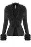 What the Fuzz Cardigan Black Tops Tresser 