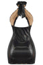 Vixen Vinyl Mini Dress Black Dresses Tresser 