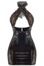 Vixen Vinyl Mini Dress Black Dresses Tresser 